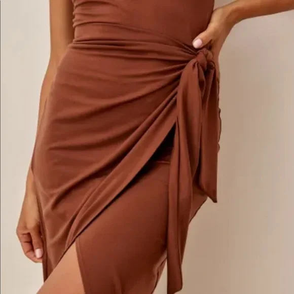 Reformation Kaila Dress - Chestnut S - Picture 3 of 6